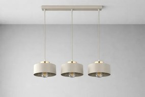 Brilagi - Lustră pe cablu SPRING 3xE27/60W/230V bej/auriu