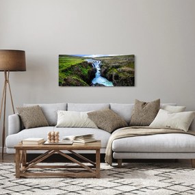 Tablou - Cascada intre stânci (120x50 cm)