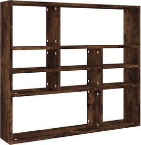 vidaXL Raft de perete, stejar fumuriu, 90x16x78 cm, lemn compozit