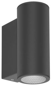 Aplica perete exterior moderna neagra cu led Lenta 2 4k