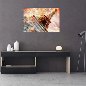 Tablou - Turnul Eiffel în stil vintage (90x60 cm)