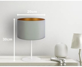 Lampă de masă Duolla ROLLER 1xE14/15W/230V d. 20 cm verde deschis/auriu