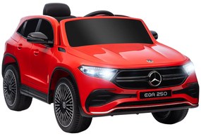 HOMCOM Mașină Electrică cu Licență Mercedes, Auto pentru Copii cu Telecomandă, Faruri și Claxon, 111.5x69x52.5 cm, Roșie