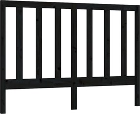 vidaXL Tăblie de pat, negru, 146x4x100 cm, lemn masiv de pin