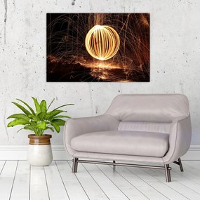 Tablou cu bilă iluminată (90x60 cm)