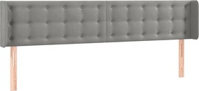 vidaXL Tăblie de pat cu aripioare gri deschis 183x16x78/88 cm catifea