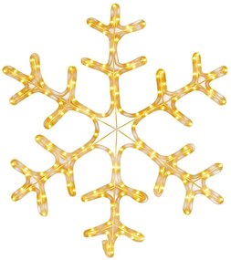 vidaXL Figurină Crăciun, fulg de zăpadă, 144 LED-uri alb cald, 59x59cm