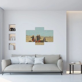 Tablou - Eugène Boudin, Women on the Beach at Berck, reproducere (90x60 cm)