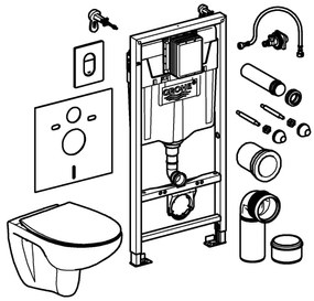 GROHE 39902000 - Vas WC SOLIDO 230 x 500 x 1130 ceramică/alb