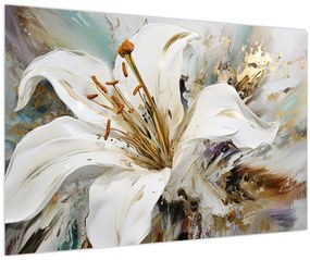 Tablou - Abstracție cu crin (90x60 cm)