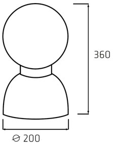 Helios 306-WLG223 - LED Lampa tehnica WORK GLOBE 2 LED/23W/230V