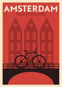 Ilustrație Typographic Amsterdam City Poster Design, kursatunsal