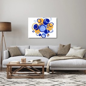 Tablou pe sticlă - Motiv luminos cu cercuri (70x50 cm)