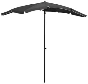 vidaXL Umbrelă de grădină cu stâlp, antracit, 200x130 cm