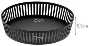 Fructieră YAMAZAKI Tower, ⌀ 25 cm, negru