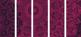 Tablou 5-piese Mandala elegantă