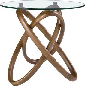 Masuta auxiliara design modern Walnut Round Corner