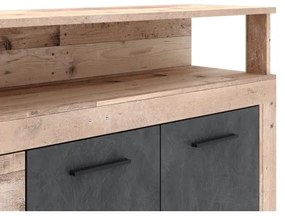 Comodă RUNA, maro deschis/antracit