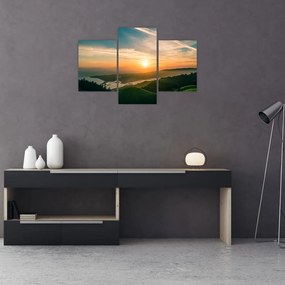 Tablou cu soarele răsărind deasupra mării (90x60 cm)