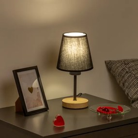 Lampă de masă Brilagi NUBILA WOOD 1xE27/25W/230V stejar/negru