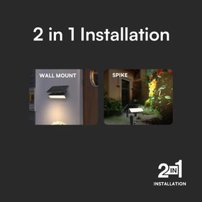 LED lampă solară 0,9W 3,7V 3000K IP65 1200mAh negru