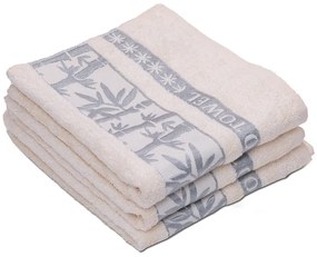 Prosop din bambus BAMBOO 50 x 90 cm crem deschis, 70% fibra de bambus 30% bumbac