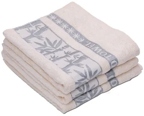 Prosop din bambus BAMBOO 50 x 90 cm crem deschis, 70% fibra de bambus 30% bumbac