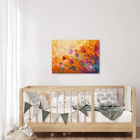 Tablou - Pictură flori colorate (70x50 cm)