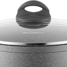 Oală cu capac Florina pentru inducție și gazLava Stone MG, 16 cm, 1,2 l, diam. 16 cm