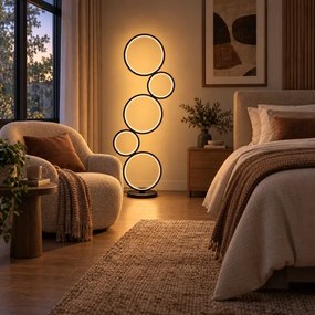 BRILAGI - Lampă LED de podea ECHO LED/36W/230V 4000K 110 cm neagră
