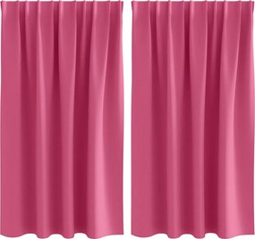 vidaXL Perdele Opaque cu Inel 2 pcs Roz Aprins 140 x 140 cm Poliester