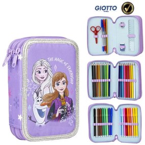 Disney Regatul de gheață Penar magic cu 3 compartimente umplut