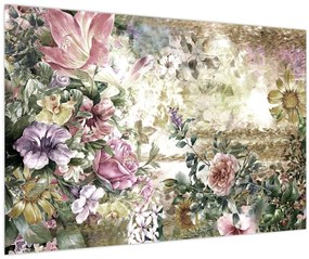 Tablou - Flori de design (90x60 cm)