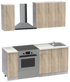 Set mobila bucatarie 4 buc Festa II Pako World Sonoma 120x60x85 cm