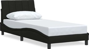 vidaXL Cadru de pat fără saltea Hanko țesătură neagră 90x190 cm