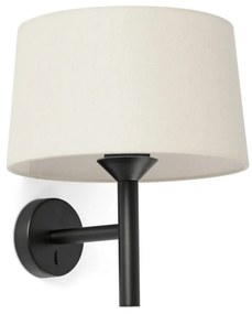 Aplica de perete abajur textil WINDSOR negru, alb