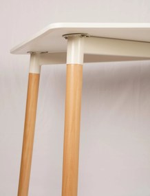 Promotie Masa de dining alba BERGEN 140x80 cm Clasa III.