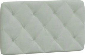 vidaXL Pernă tăblie de pat, gri deschis, 90 cm, catifea
