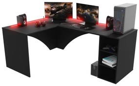 Masă PC de colț Carbon (Negru) (S) (cu iluminat RGB). 1054965