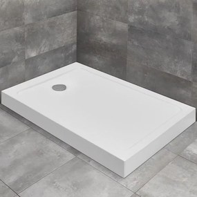 Cadita dus dreptunghiulara Radaway Doros F Compact 120x70 cm acril alb