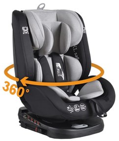 Scaun Auto cu Isofix NOVOKIDS™ Serengenti Deluxe, Rotire 360°, 0-36 kg, Tetiera reglabila pe inaltime, Omologare R-129 i-Size, Centura 5 puncte,
