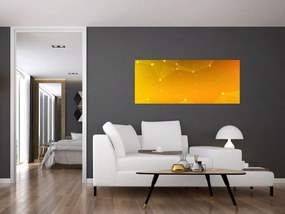 Tabloul abstract galben (120x50 cm)