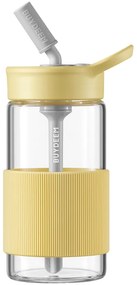 Sticla Buydeem CD1017-MY, 500 ml, Pai incorporat, Rezistenta la scurgeri, Sticla rezistentă la caldura pana la 150°C, Fara BPA, Galben