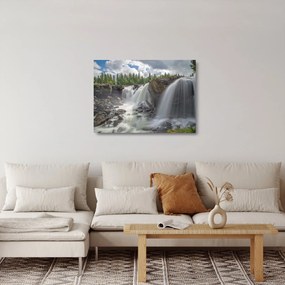 Tablou pe sticlă cu cascade (70x50 cm)