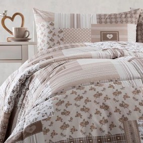 decoDoma Set de vară pernă şi pilotă PATCHWORK bej