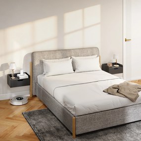 HOMCOM Set de 2 noptiere suspendate tables de nuit suspendues sertar blat aspect lemn dim. 40L x 30l x 19,5H cm | Aosom Romania