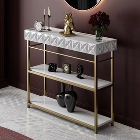 Consolă Zumrut - White, Gold (102)