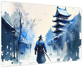 Tablou - Samurai, aquarel (90x60 cm)