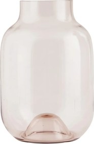 Vaza din Sticla Transparenta Roz (L) SHAPED - Sticla Roz diametru(21cm) x inaltime(32.5cm)