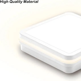 Brilagi - Corp de iluminat LED de exterior cu senzor BENE, 18 W, 230 V, 22 x 22 cm, alb, IP54